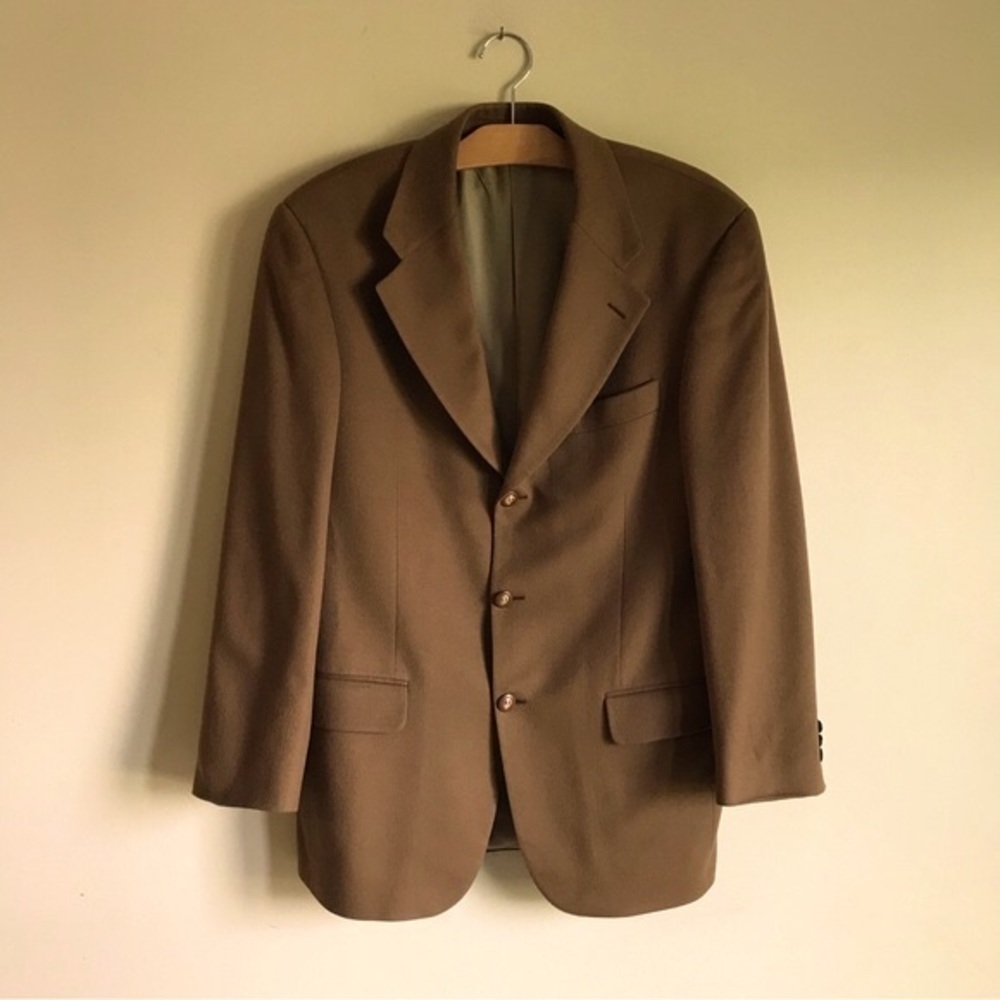 Vintage 100% Cashmere Sports Coat Blazer Mens Arnold Brant Couture Union Made